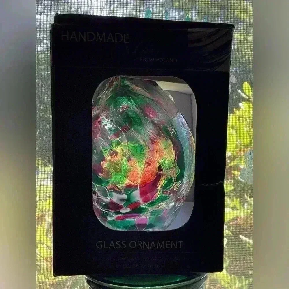 Glass ornament  Mouth Blown and Hand Decorated by Polish Artisans made in Poland